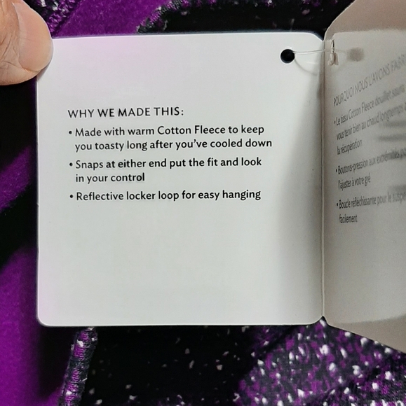 Lululemon Vinyasa Scarf Fleece Two Tone Purple Infinity Snap Versitile BRAND NEW - Picture 6 of 8